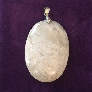 Stone Pendant with Silver Bale